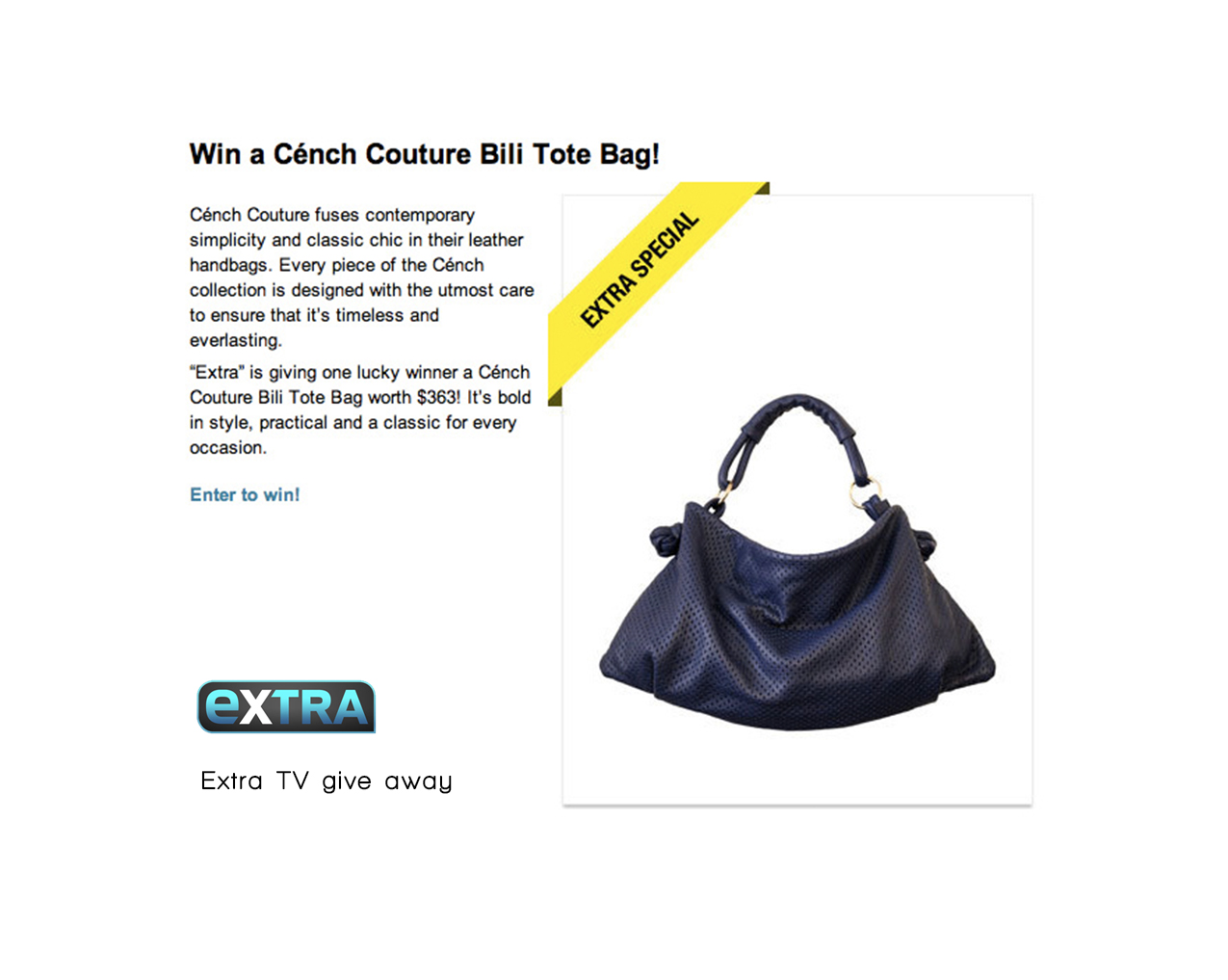 EXTRA TV selected give away gift